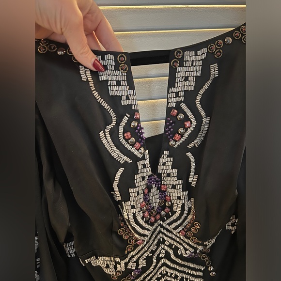 Nanette Lepor Silk Beaded Sleeved Mini Dress - Picture 6 of 13